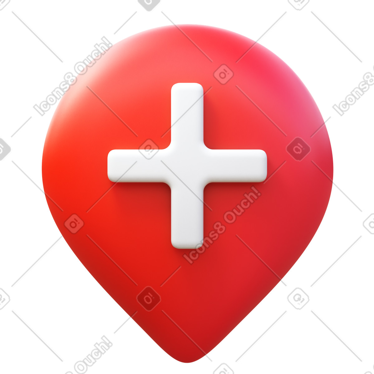 Ilustração de Find clinic em no estilo 3D Fluency para baixar em PNG, SVG