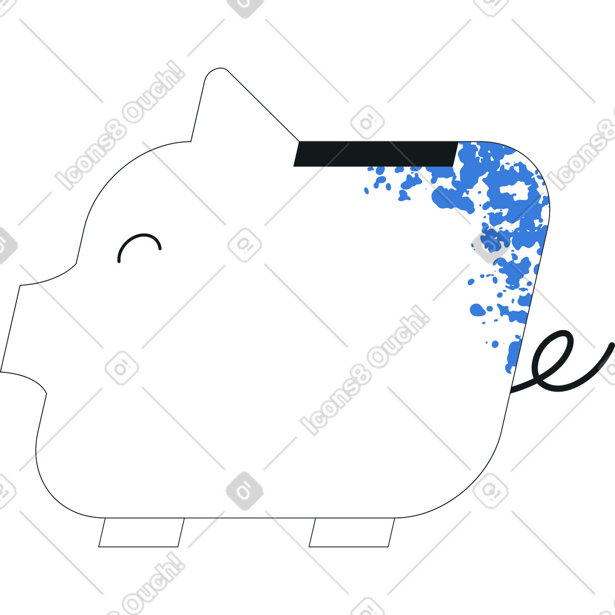 下载 Midnight 风格的 存钱罐 插画，支持 PNG、SVG 格式