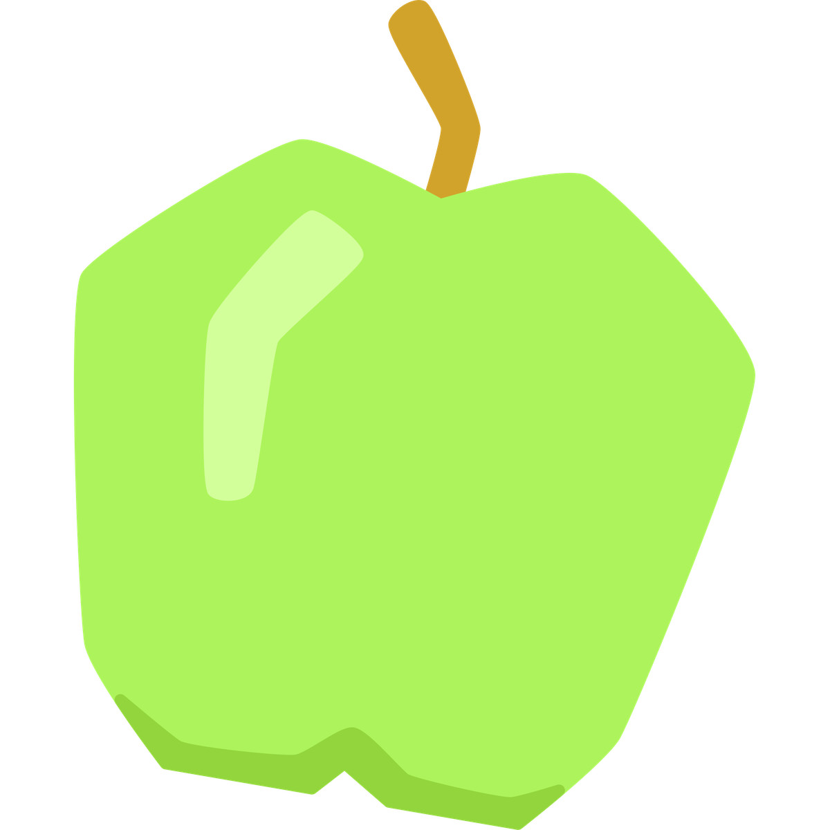 下载 Bouncy 风格的 Green apple 插画，支持 PNG、SVG 格式