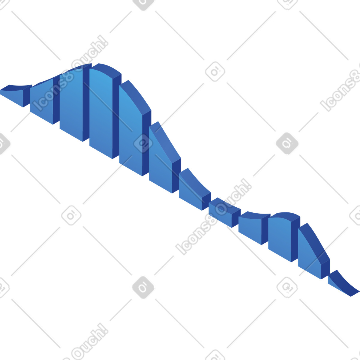 Ilustración Barras de gráficos isométricos en estilo Quantum a descargar en PNG y SVG