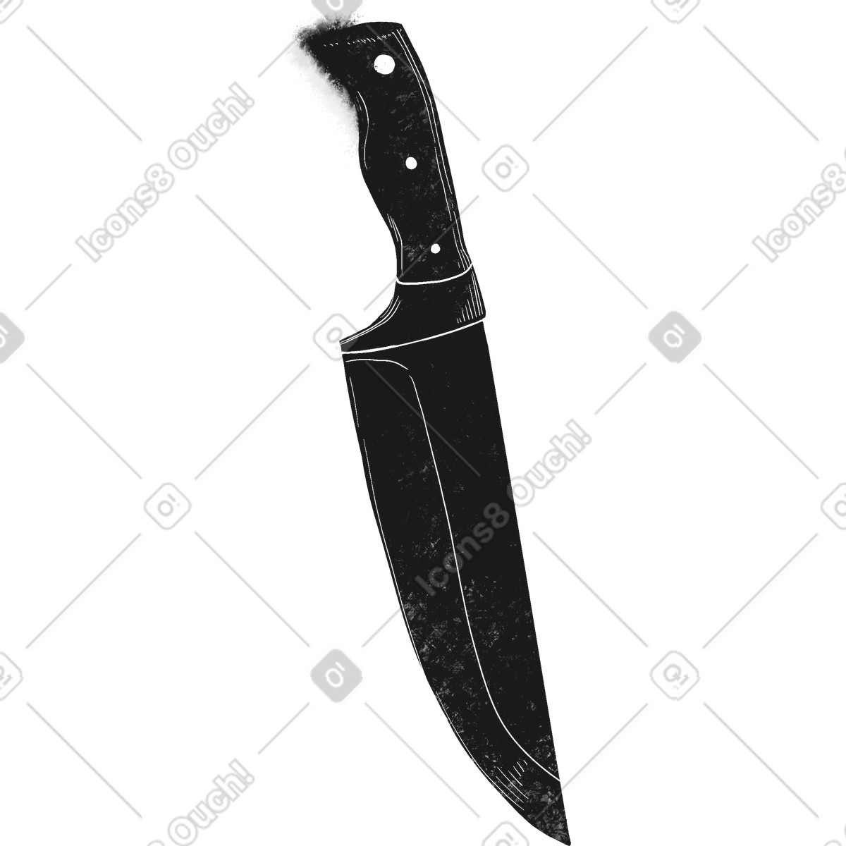 Knife illustration in Mystery style download in PNG, SVG