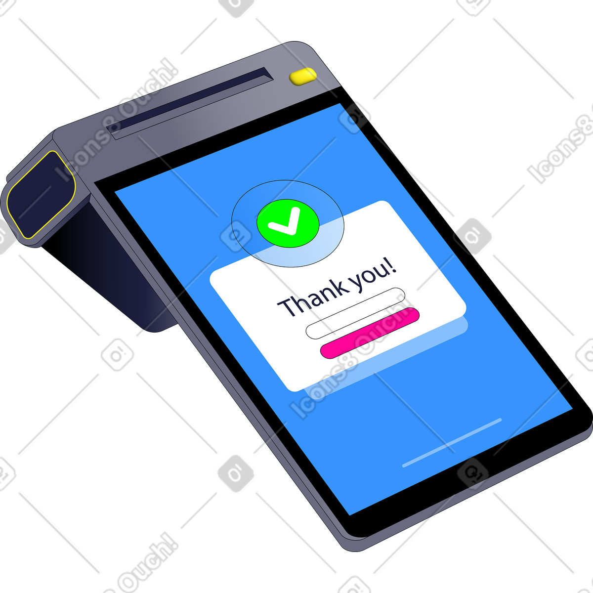 Ilustración Terminal pos en estilo Pop a descargar en PNG y SVG
