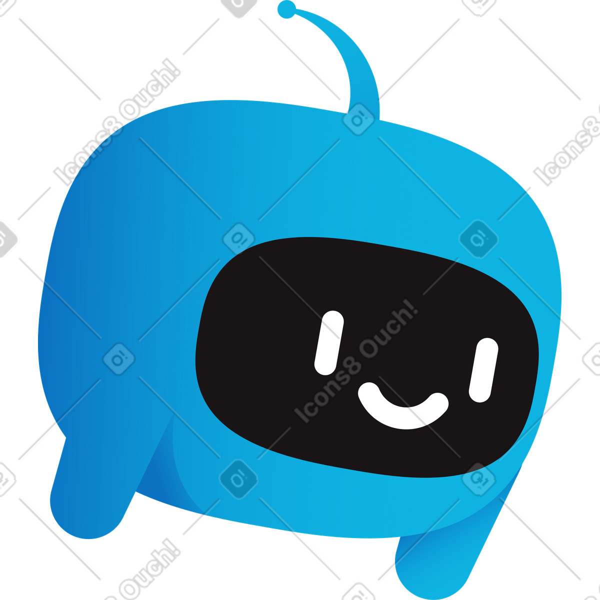 Illustration Robot chatbot dans le style Colors à télécharger aux formats PNG, SVG