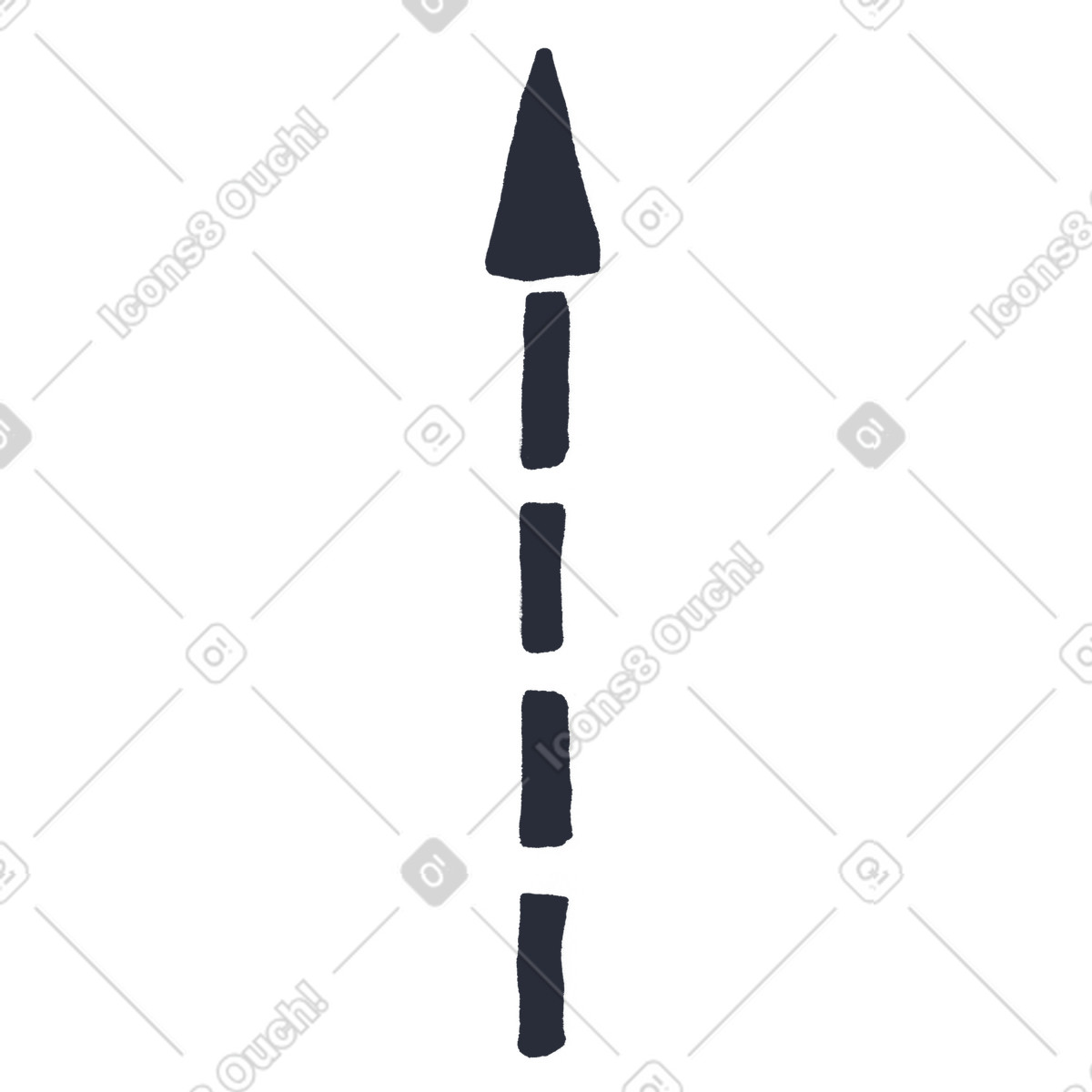 Arrow illustration in Inky style download in PNG, SVG
