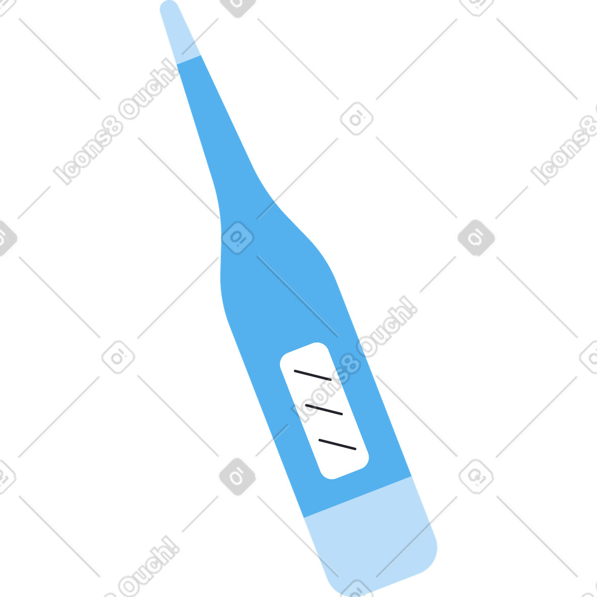 Electronical thermometer illustration in PNG, SVG
