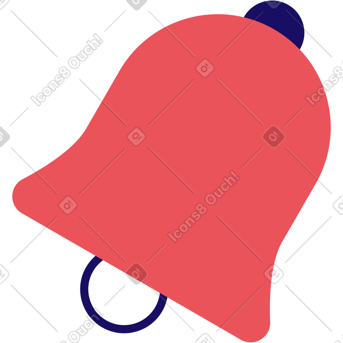 Notification icon illustration in Bendy style download in PNG, SVG