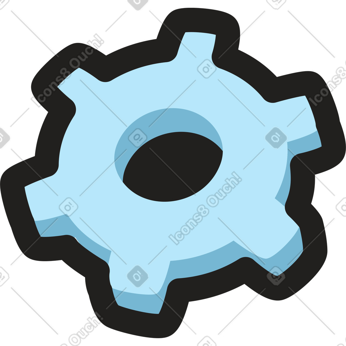 Ingranaggio illustrazione in stile Clipart scarica in PNG, SVG