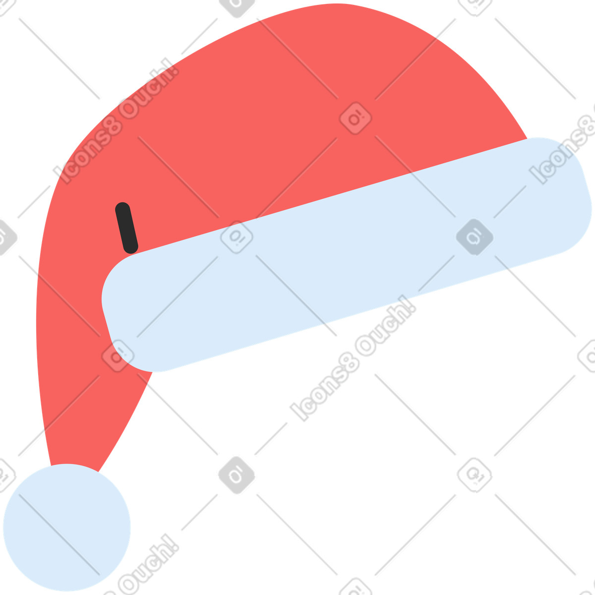 Ilustração de Gorro do papai noel em no estilo Marginalia para baixar em PNG, SVG