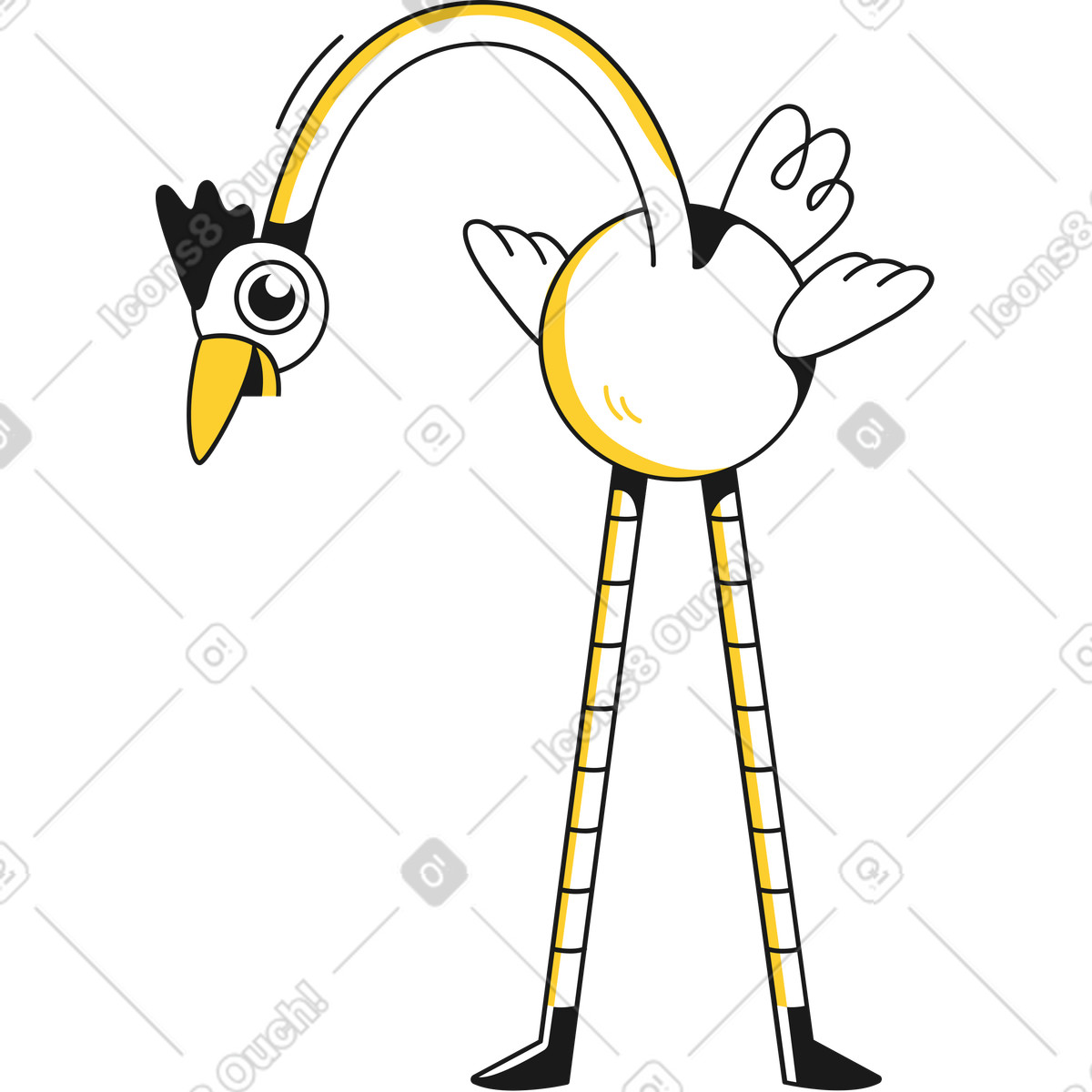 Ilustración Tenencia de cigüeña en estilo Taxi a descargar en PNG y SVG