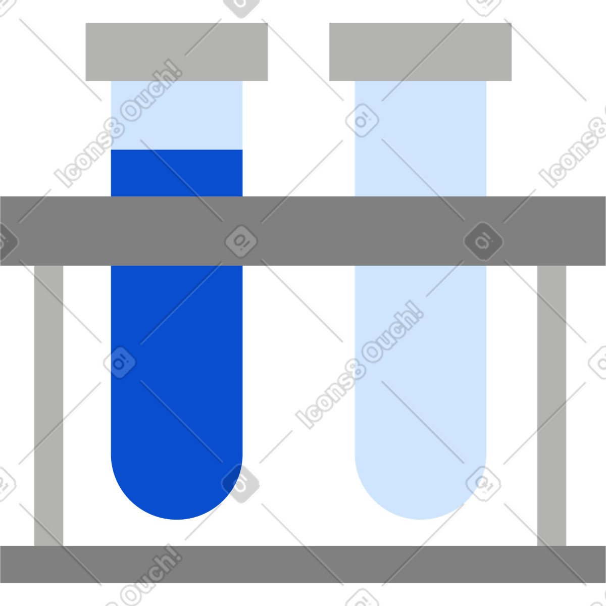 Test tubes illustration in Tiny style download in PNG, SVG