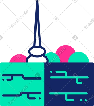 Christmas toy box PNG, SVG