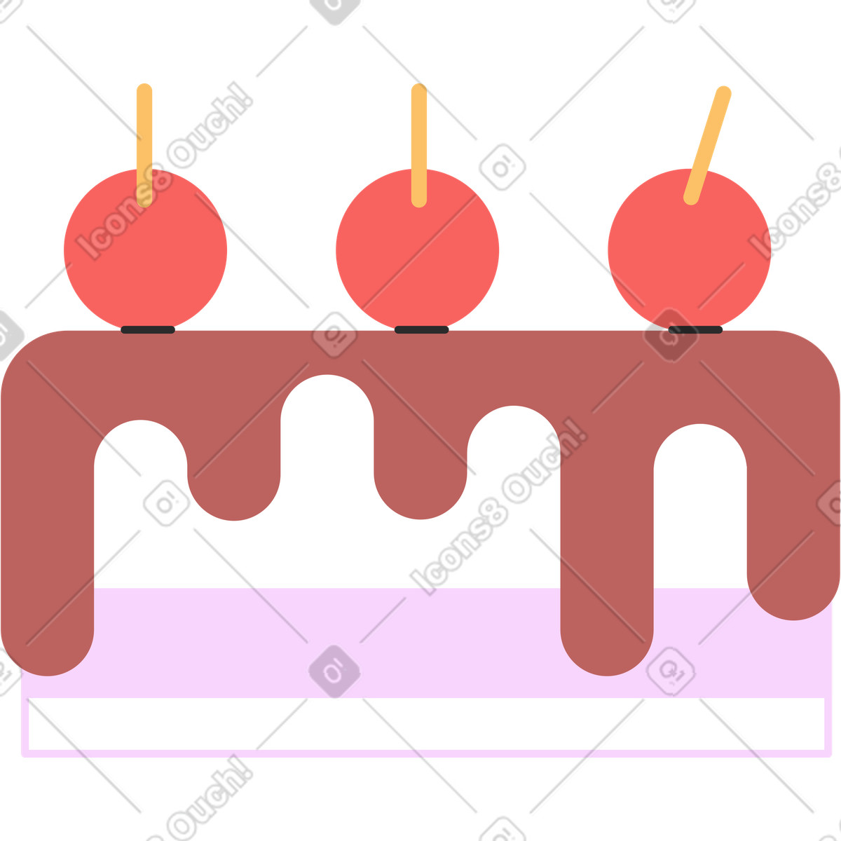 Ilustração de Bolo em no estilo Marginalia para baixar em PNG, SVG