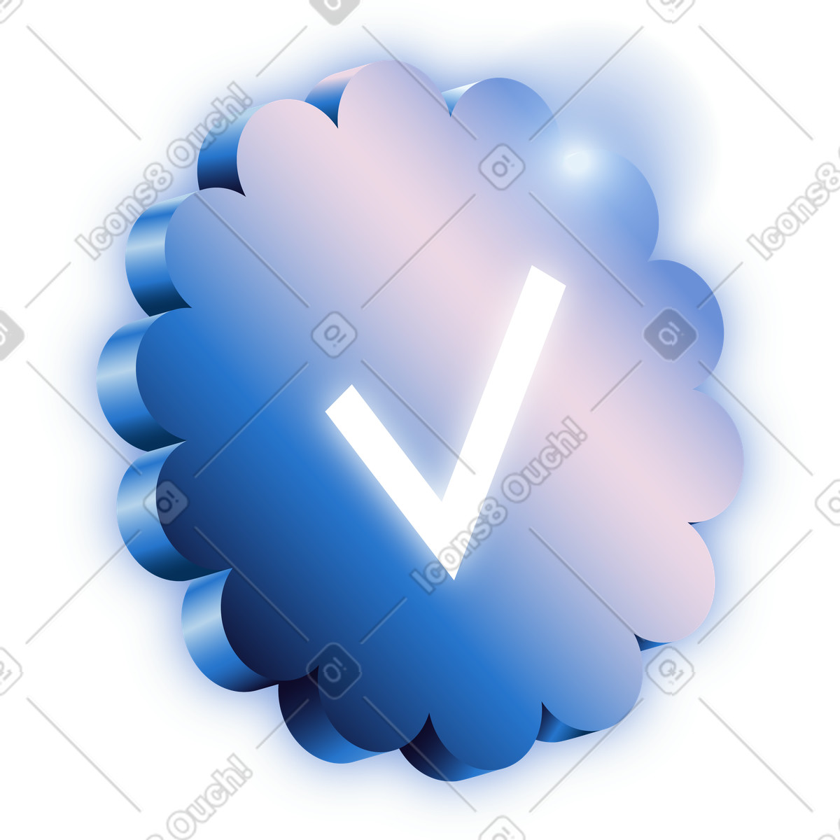 下载 Dimension 风格的 Check sign 插画，支持 PNG、SVG 格式