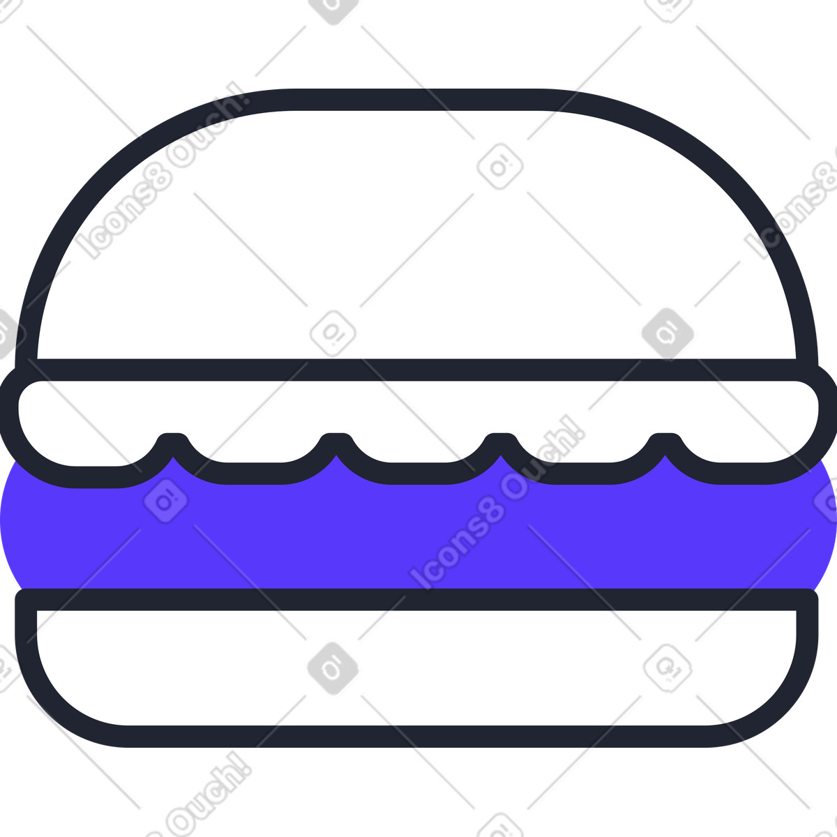 Illustration Hamburger dans le style Pablita à télécharger aux formats PNG, SVG