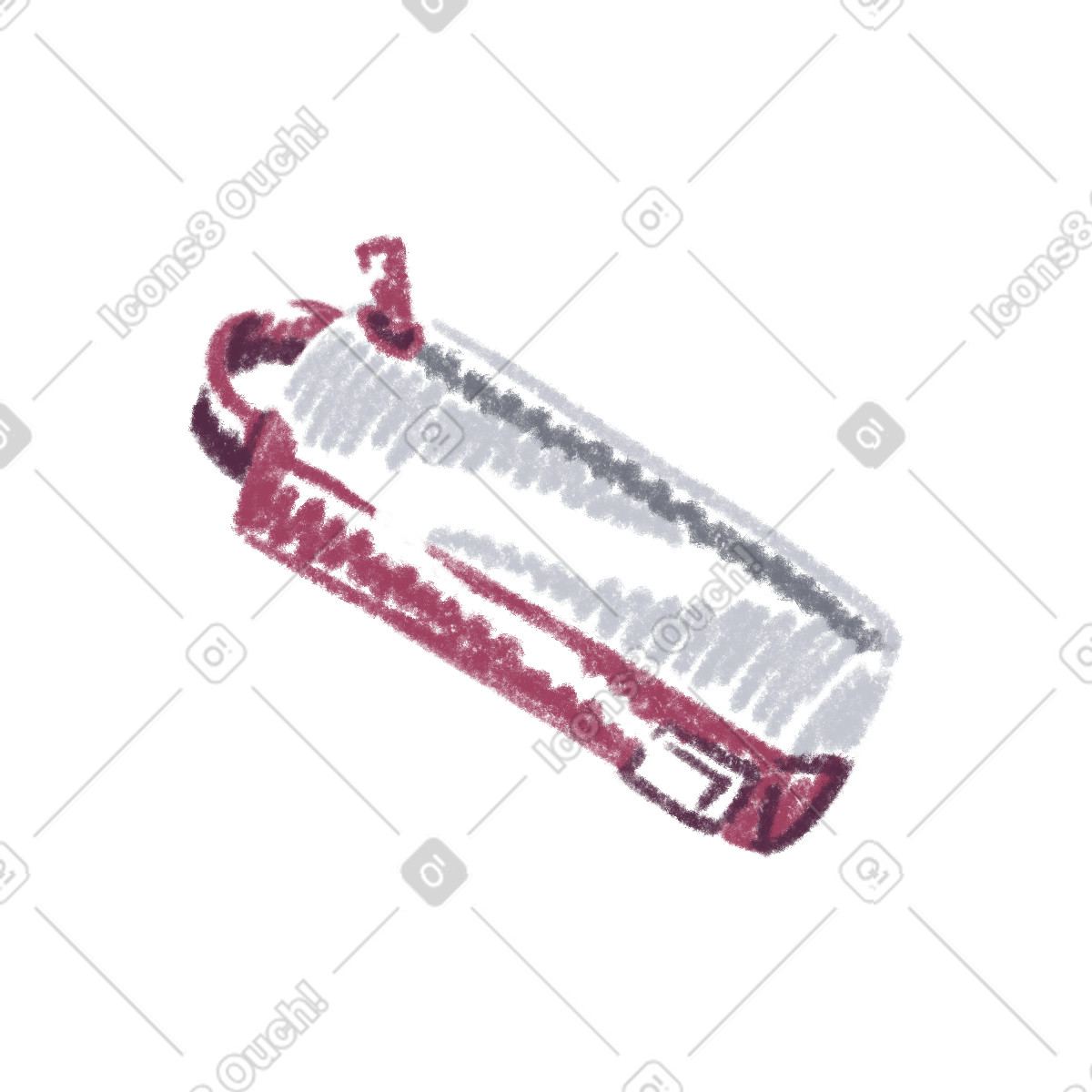 School pencil case illustration in Sketchbook style download in PNG, SVG