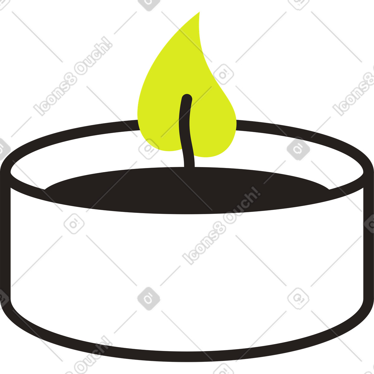 Candle illustration in Like style download in PNG, SVG