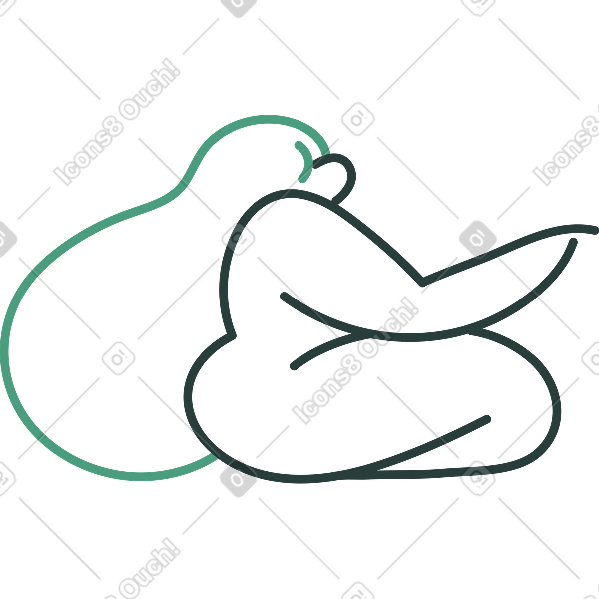 Macaroni 스타일의 소녀 일러스트레이션 PNG, SVG 다운로드