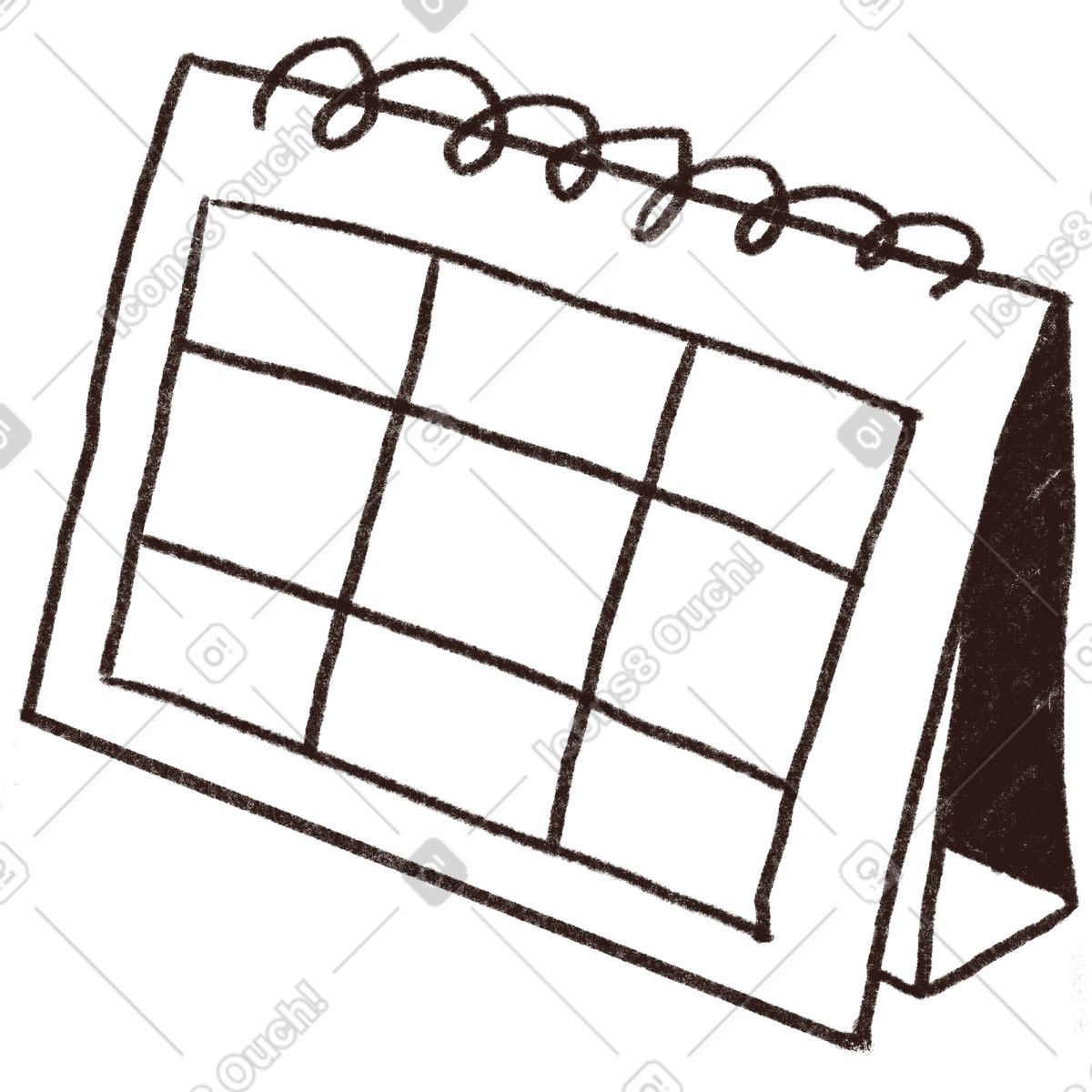 Ilustração de Calendar em no estilo Blobby para baixar em PNG, SVG