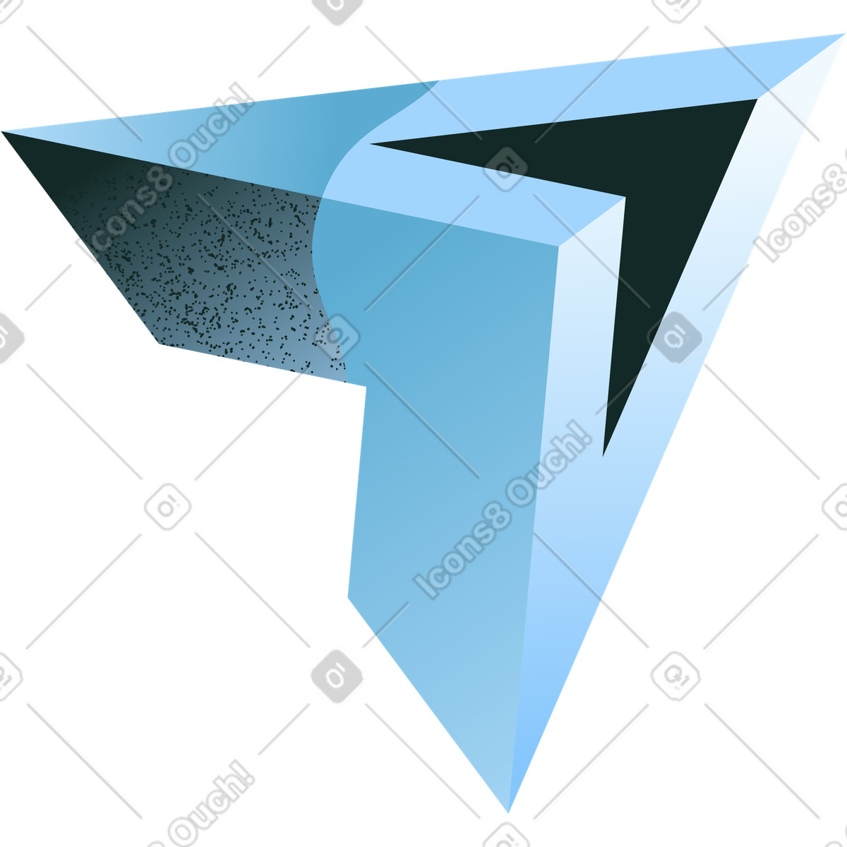 Ilustração de Forma triangular azul em no estilo Concept para baixar em PNG, SVG
