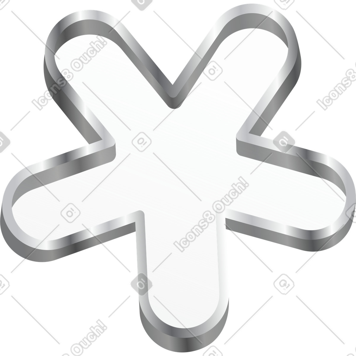 Metallic decor illustration in Token style download in PNG, SVG