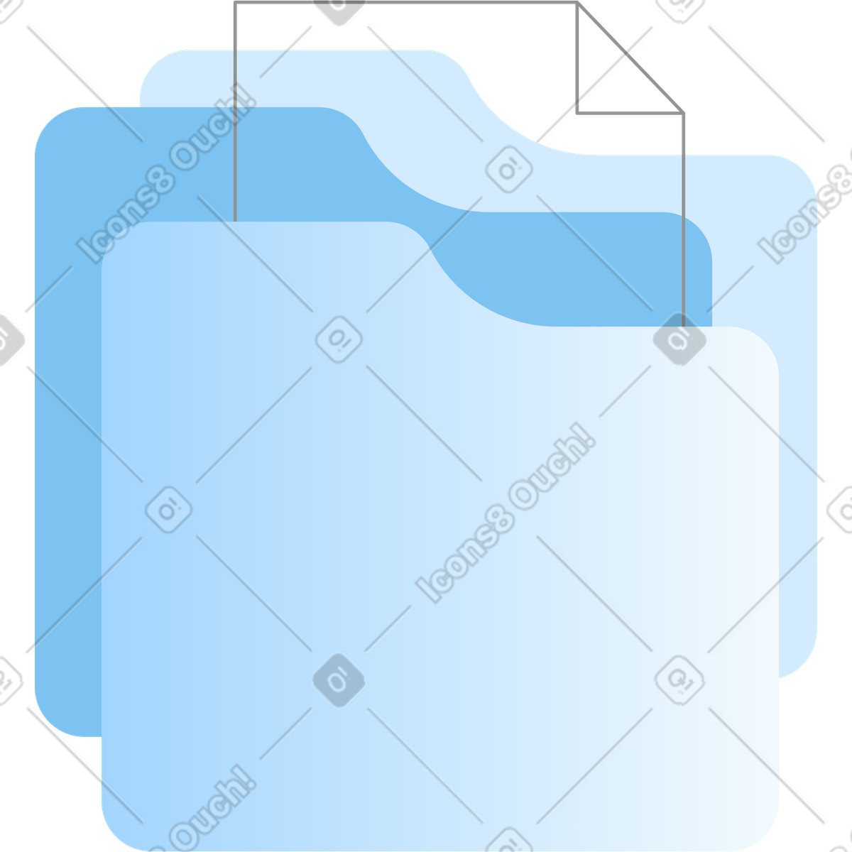 Document folders illustration in Concept style download in PNG, SVG