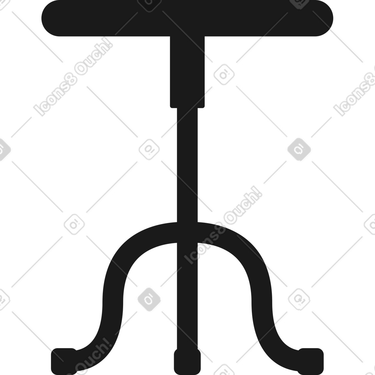 Stool illustration in Taxi style download in PNG, SVG