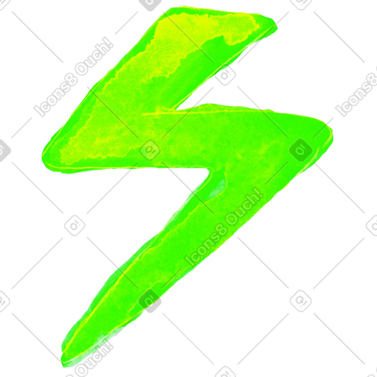 Lightning illustration in Inky style download in PNG, SVG