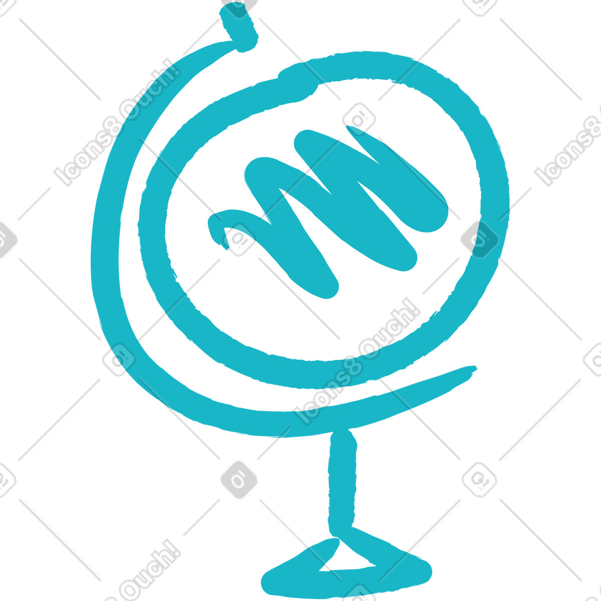 Globe illustration in Lime style download in PNG, SVG
