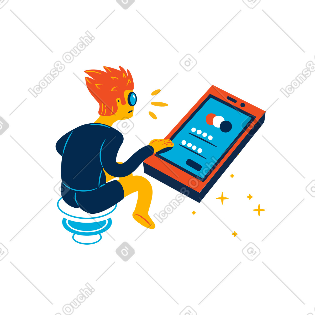 Иллюстрация Доступ к учетной записи в стиле Flame — скачать в форматах PNG, SVG