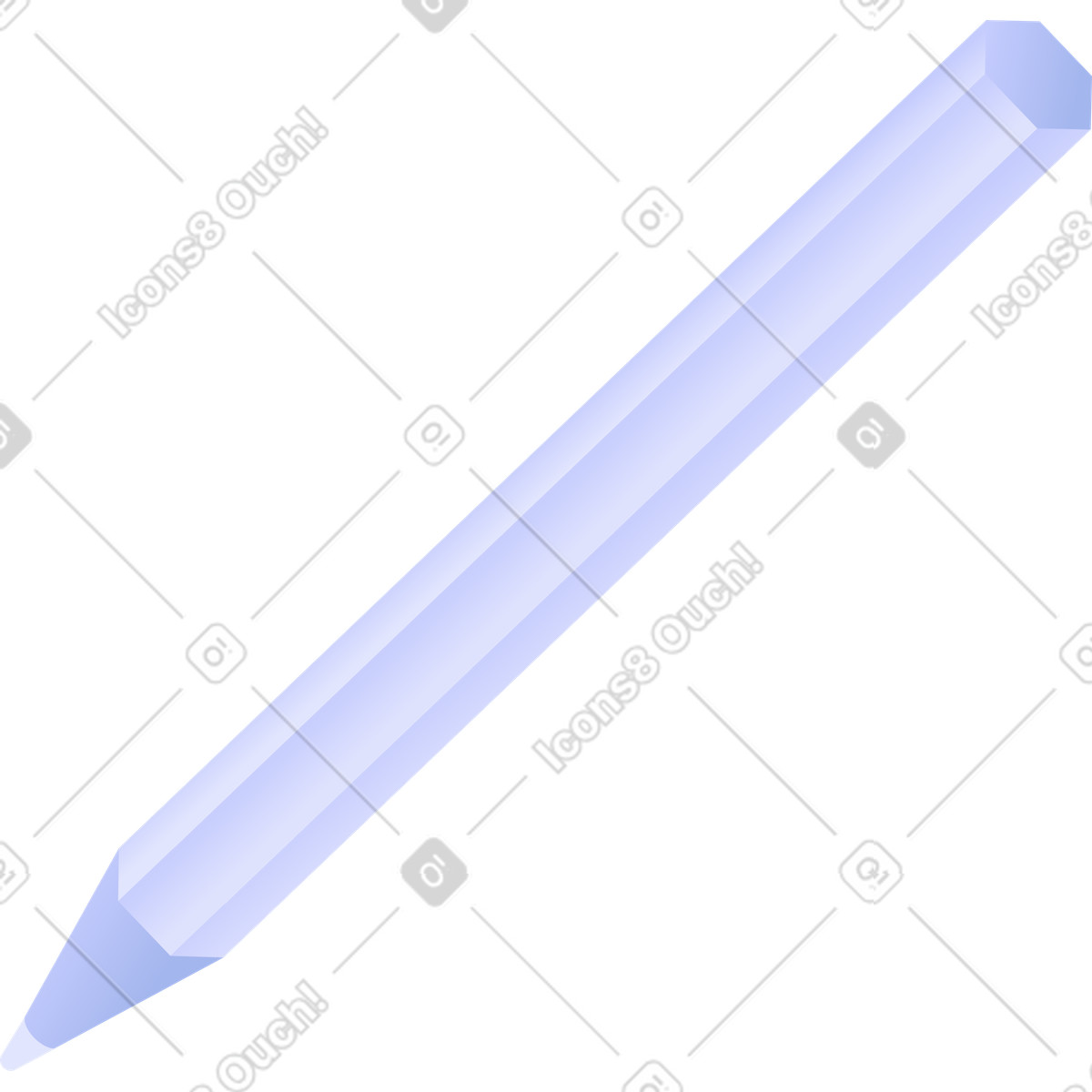 Ilustração de Simple violet pencil stationery for writing em no estilo Quantum para baixar em PNG, SVG