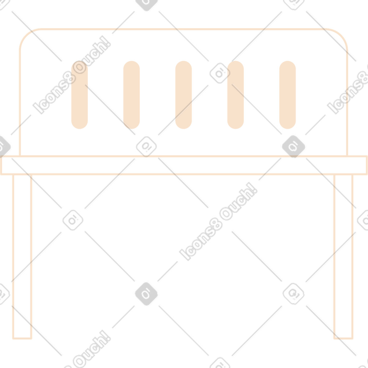 Ilustración Banco en estilo Folks a descargar en PNG y SVG