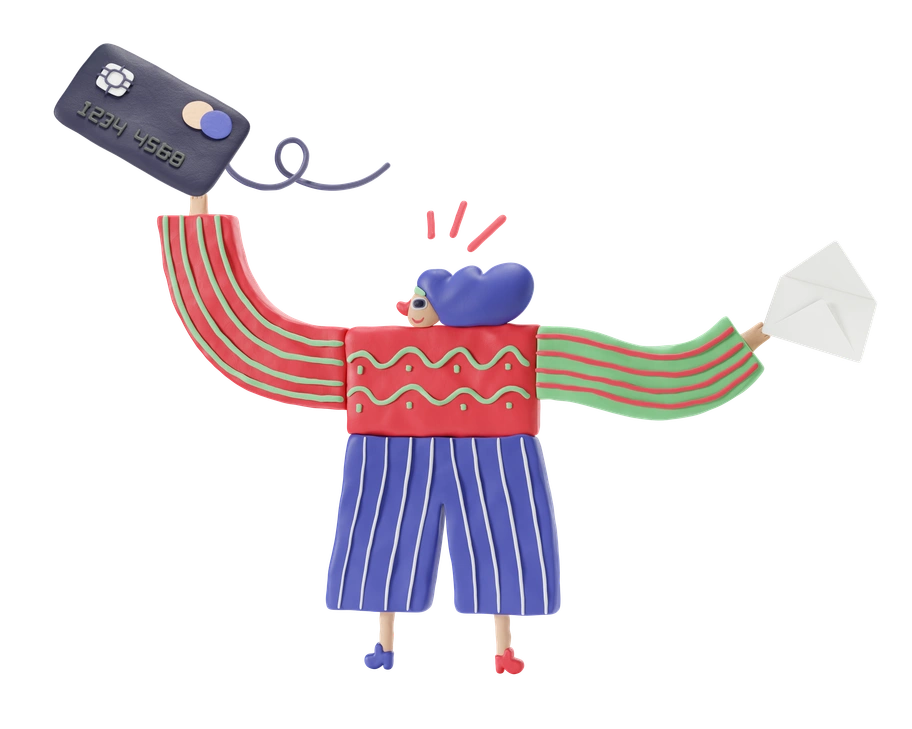 A laptop with a shopping cart icon - 3D Stripy style illustration