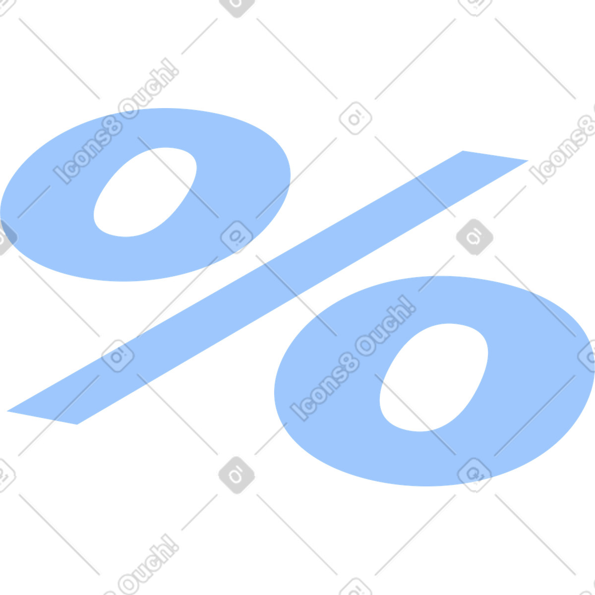 Ilustración Signo de porcentaje en estilo Editorial a descargar en PNG y SVG