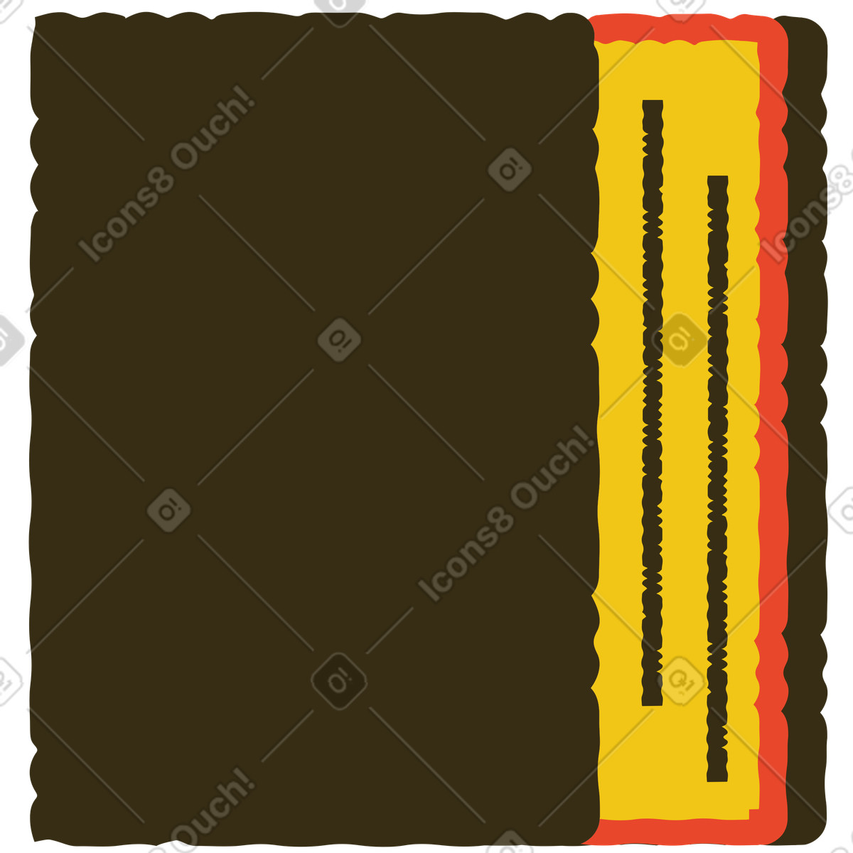 Buch-Illustration im Bermuda-Stil als Download in PNG, SVG