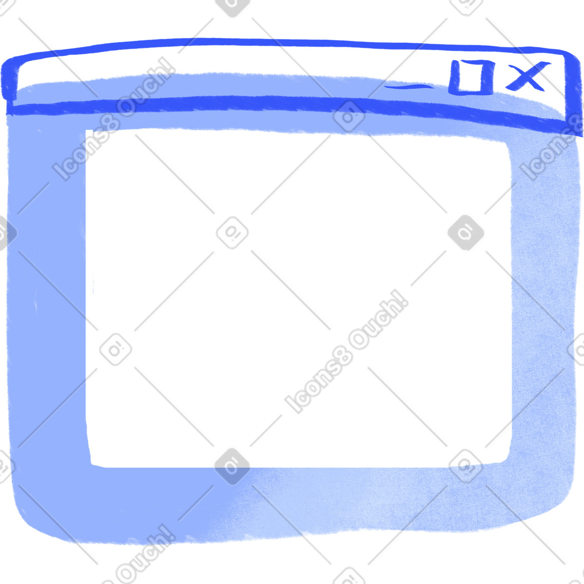 Computer window illustration in Quirky style download in PNG, SVG