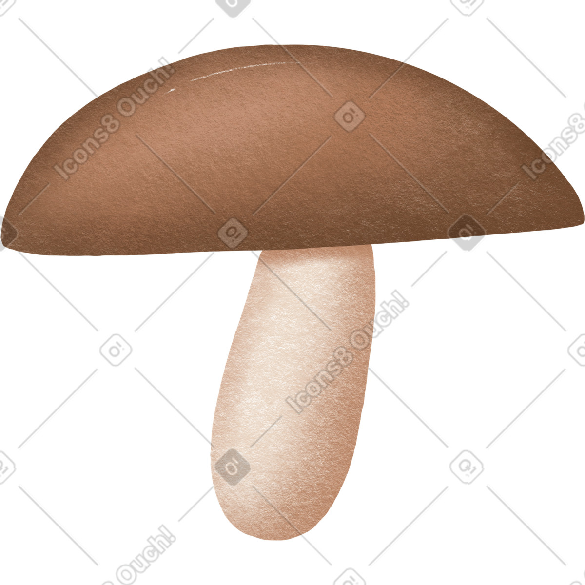 Pilz-Illustration im Woolly-Stil als Download in PNG, SVG