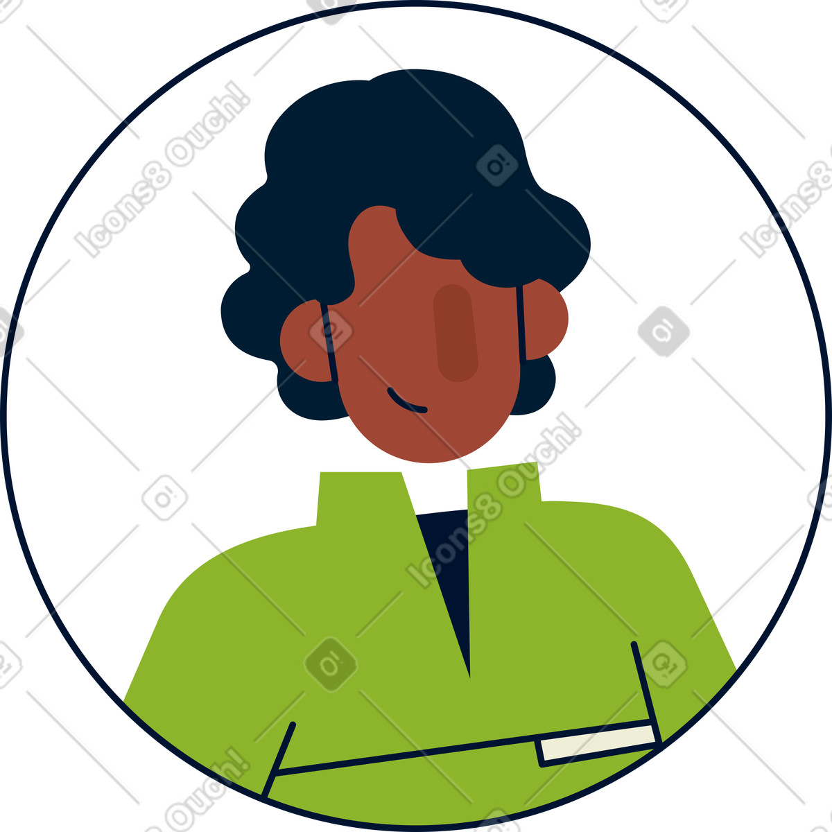 Ilustración Avatar malvado en estilo Cubes a descargar en PNG y SVG
