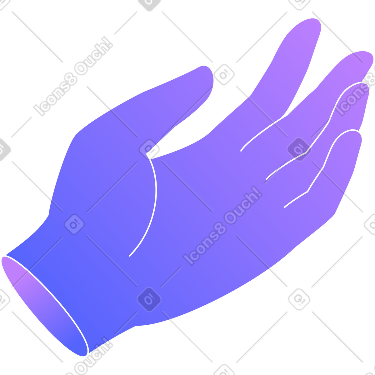 Illustration Main dans le style Lucent à télécharger aux formats PNG, SVG