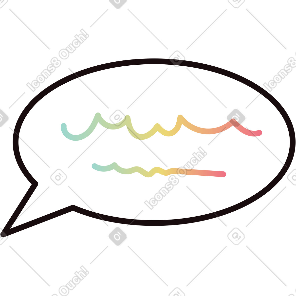 Runde blase mit text-Illustration im Delight-Stil als Download in PNG, SVG