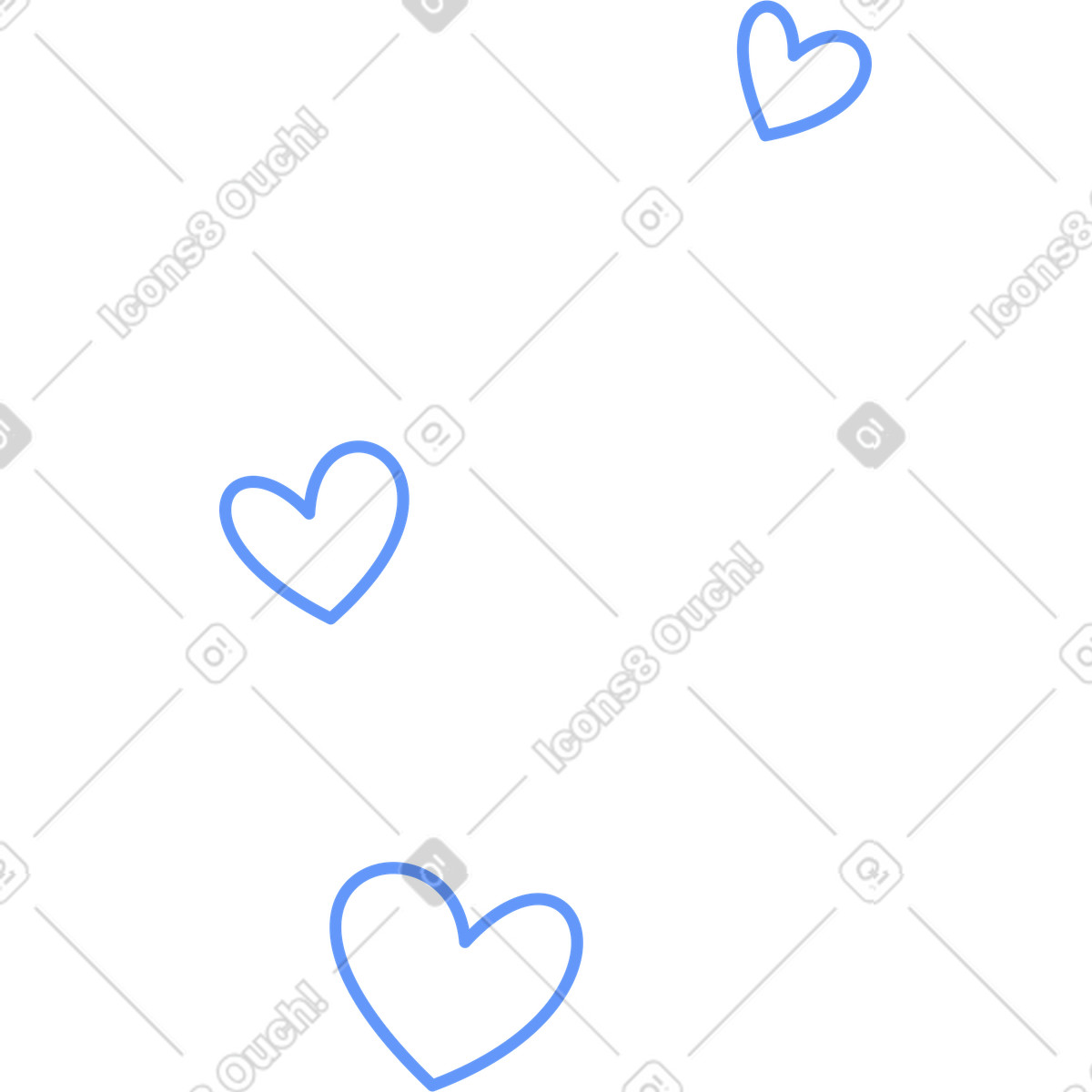 Ilustración Corazones azules en estilo Plain a descargar en PNG y SVG