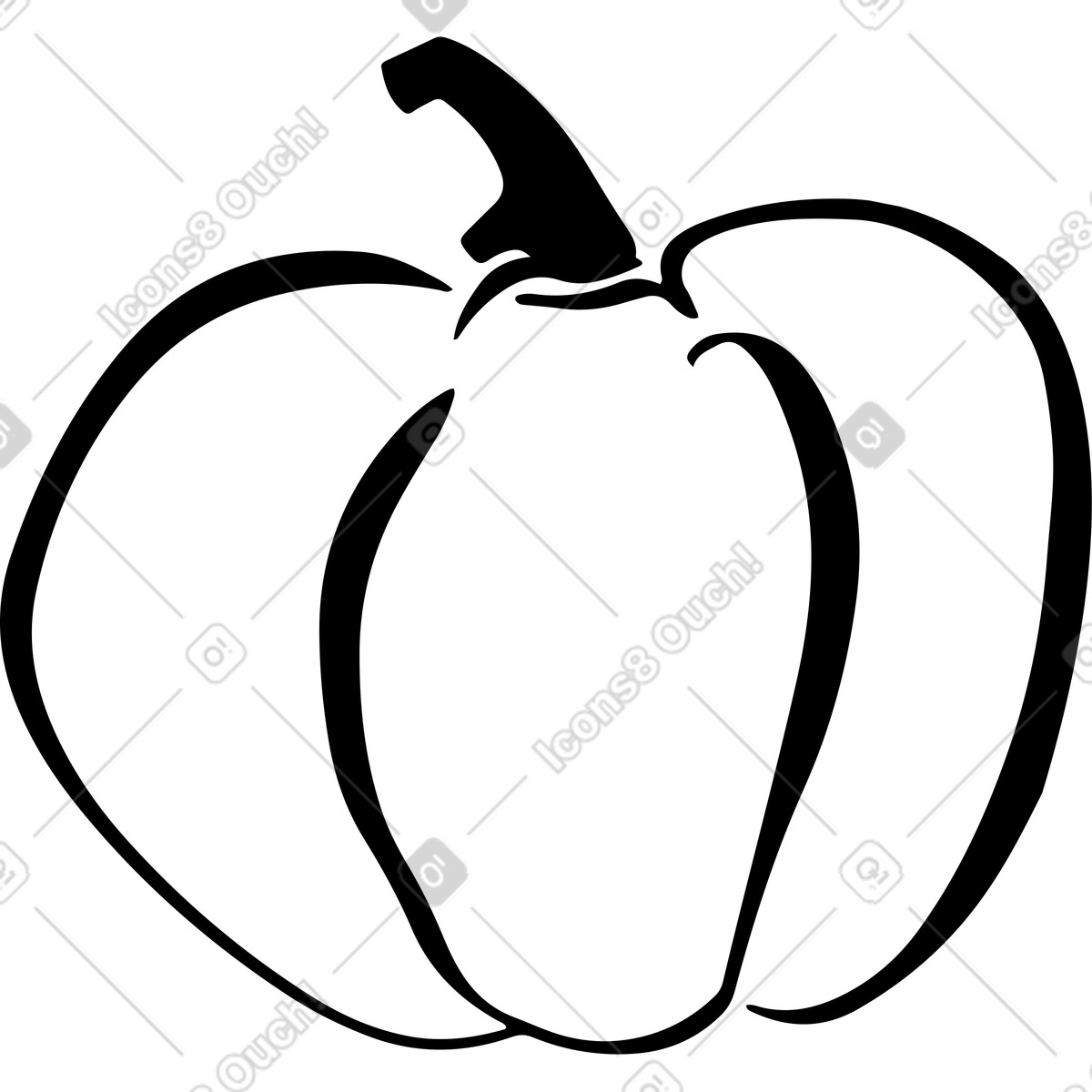 Small pumpkin illustration in Line style download in PNG, SVG