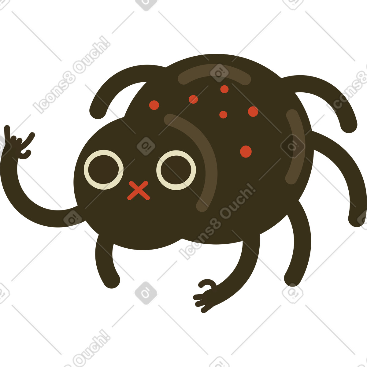 下载 Arabica 风格的 蜘蛛 插画，支持 PNG、SVG 格式