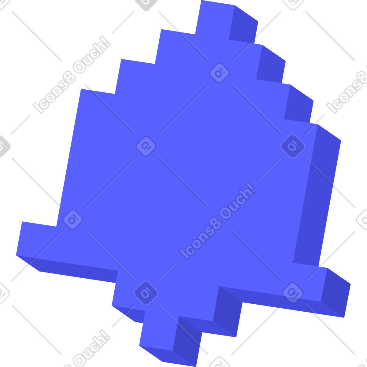 Notification icon illustration in 8bit style download in PNG, SVG