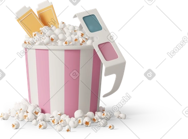 팝콘, 3d 안경, 영화표 PNG, SVG