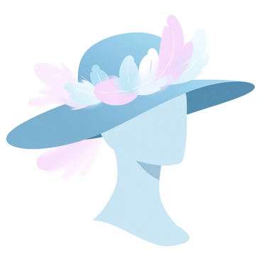 A stylish feathered hat named 'Coco' elegantly displayed on a mannequin