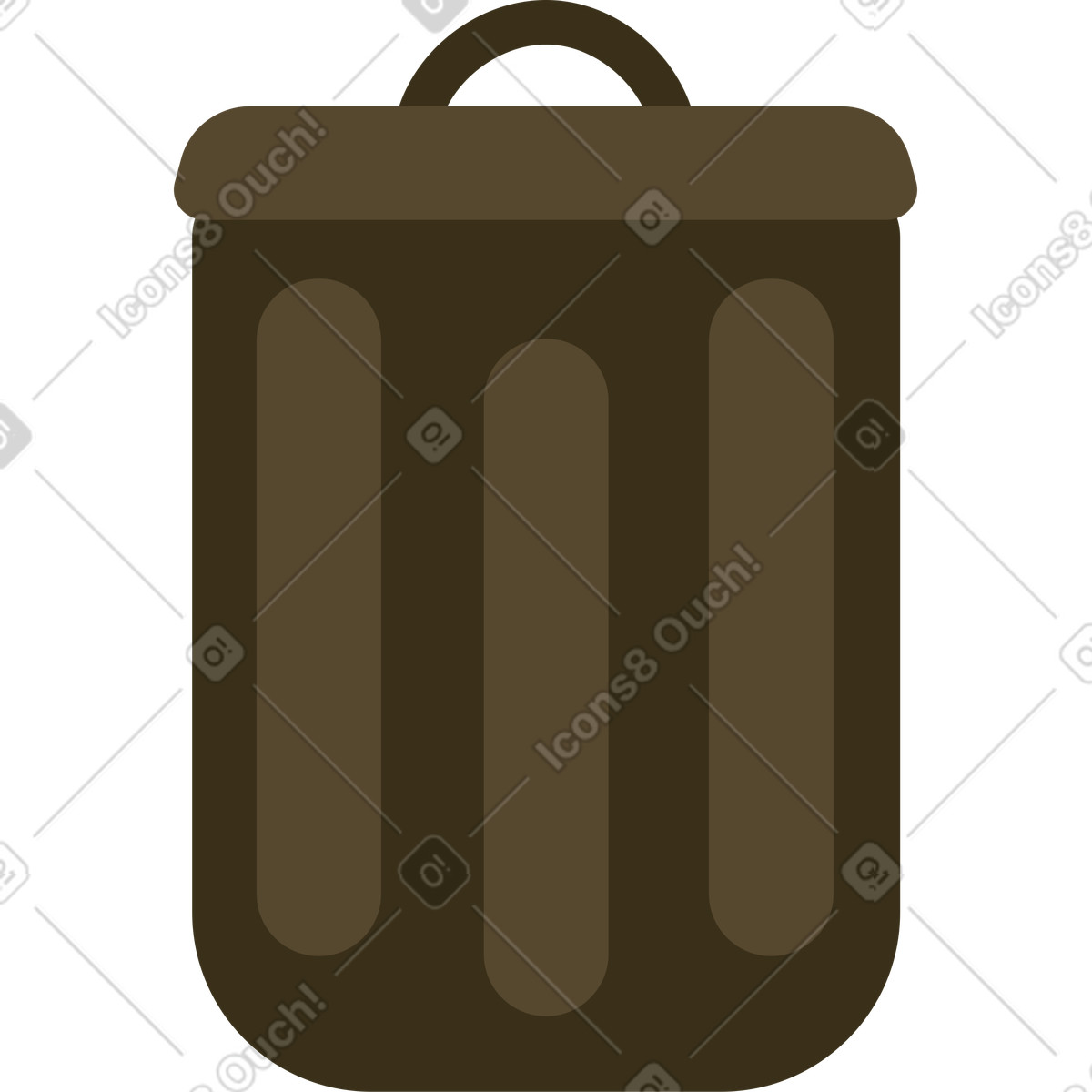 Illustration Poubelle dans le style Arabica à télécharger aux formats PNG, SVG