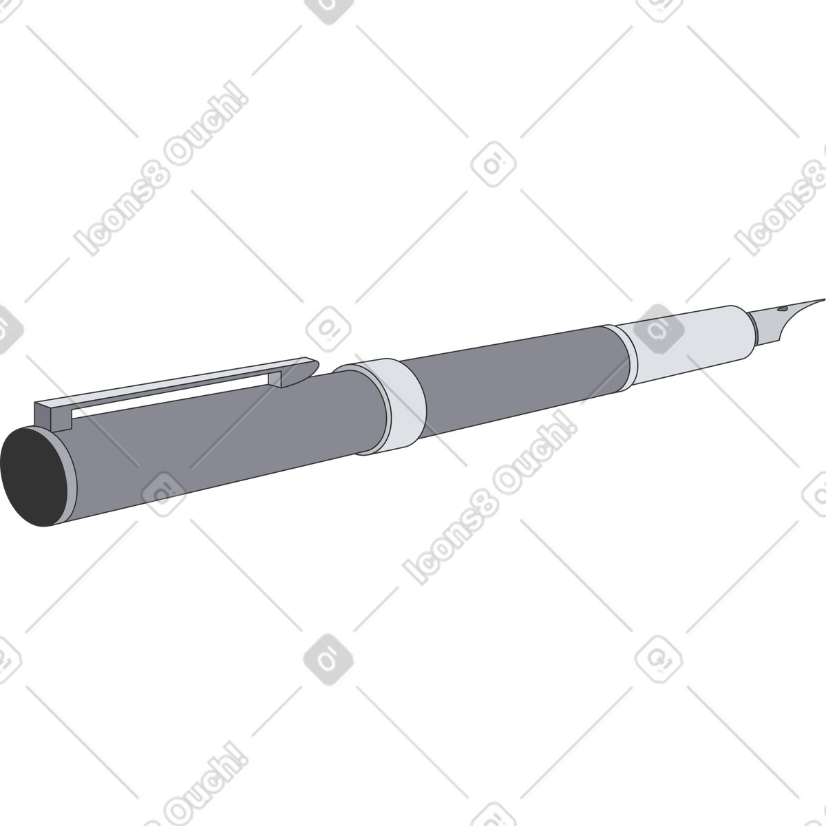 Ilustración Pluma fuente en estilo Kit a descargar en PNG y SVG
