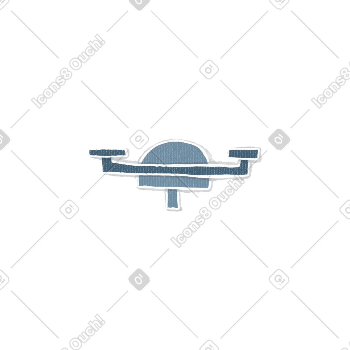 Ilustração de Small gray drone em no estilo Crafty para baixar em PNG, SVG