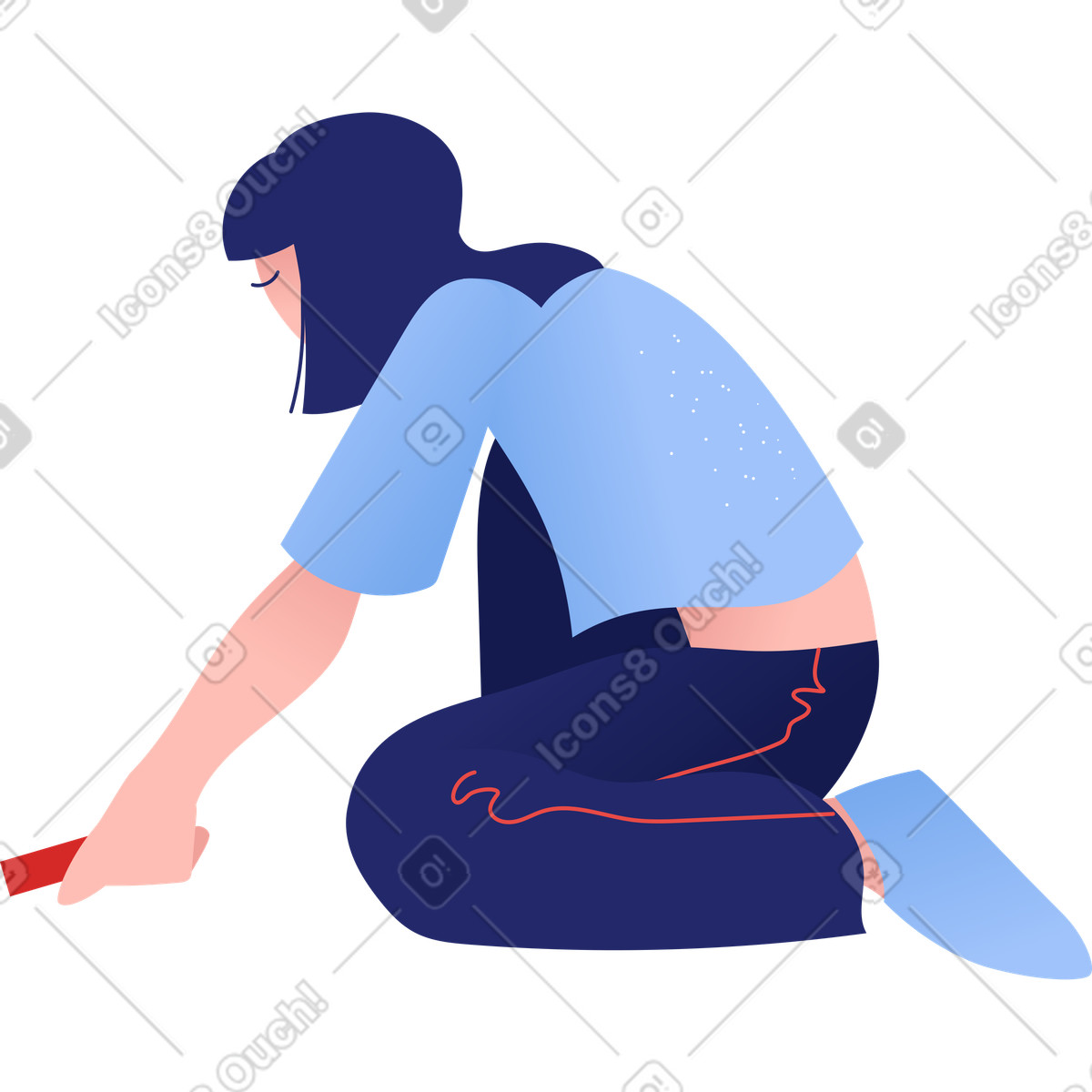 Donna illustrazione in stile Clip scarica in PNG, SVG
