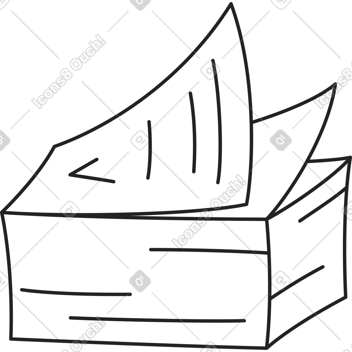 Stapel papiere-Illustration im Sammy Line-Stil als Download in PNG, SVG